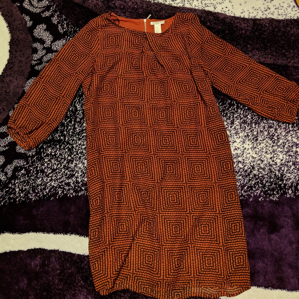 H&M 3/4 sleeve Shift dress